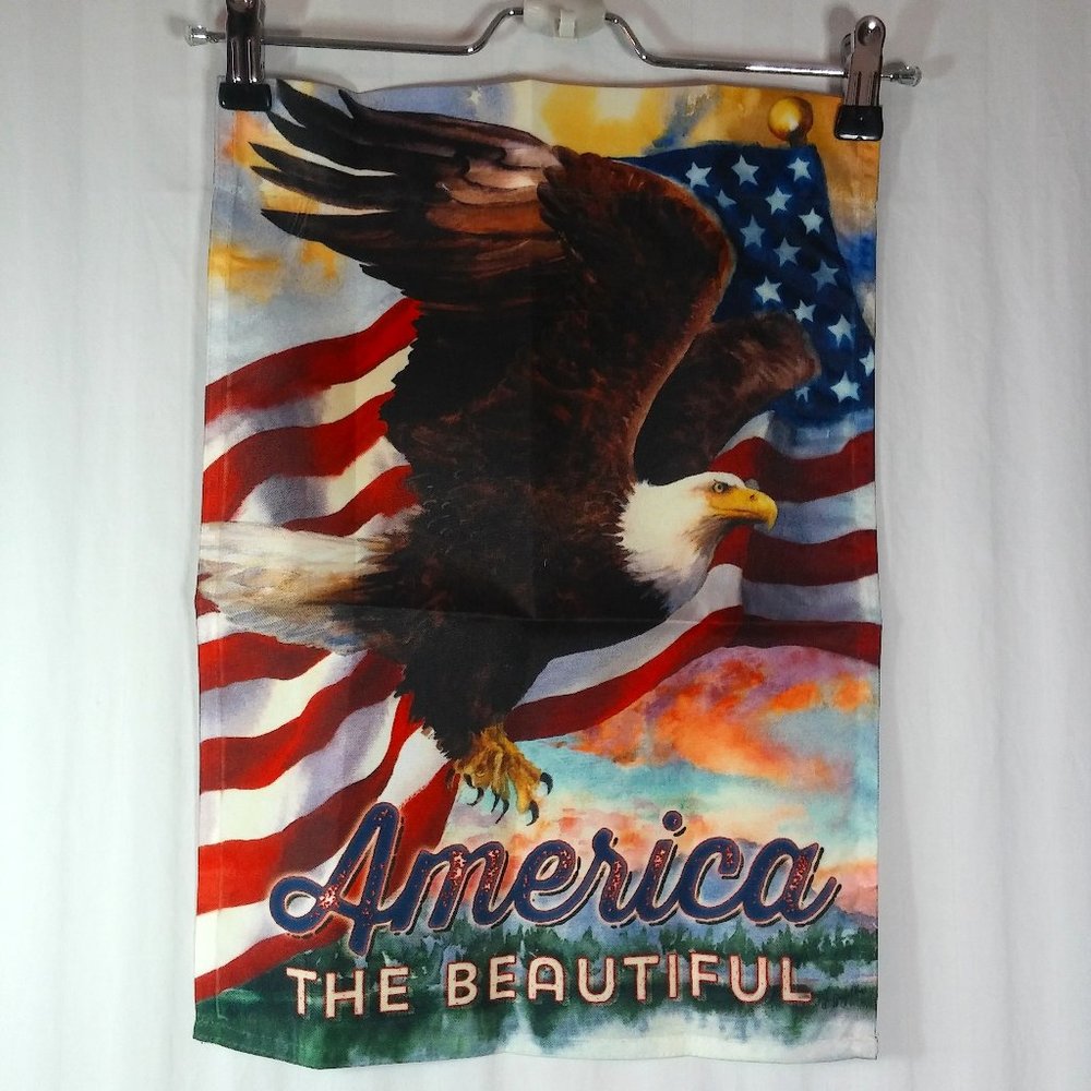 *Final Sale* New Small Garden Flag 12.5 X 18" America The Beautiful